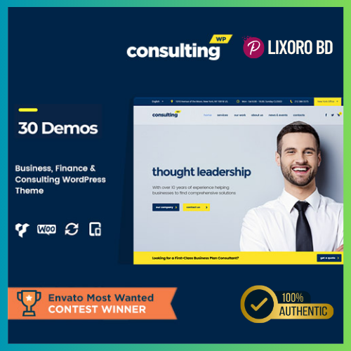 Consulting Premium WordPress Theme – Business & Finance Corporate Solution