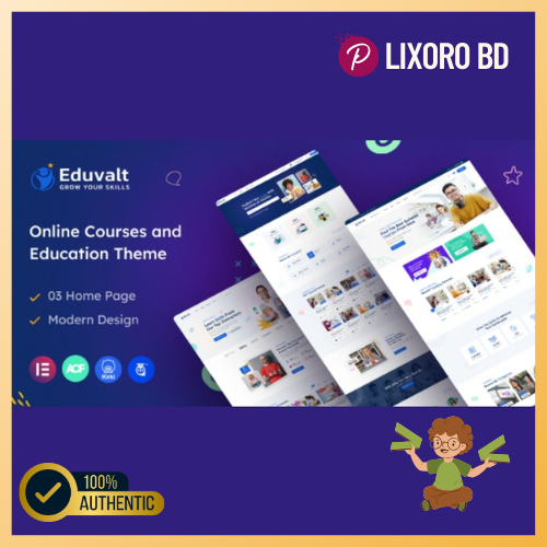 Eduvalt Premium Theme – Best Online Course & Education WordPress Theme with RTL Support