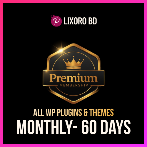 Premium Membership 60 Days – All Premium WordPress Plugins & Themes (GPL) Premium Membership 60 Days – Unlimited Access to Premium WordPress Plugins & Themes
