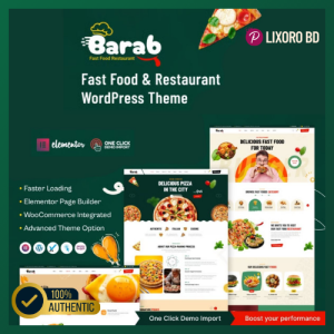 Barab Restaurant Theme – Best Restaurant & Fast Food WordPress Theme