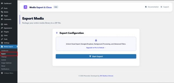 Media Export & Clean Pro -Plugin (Official)