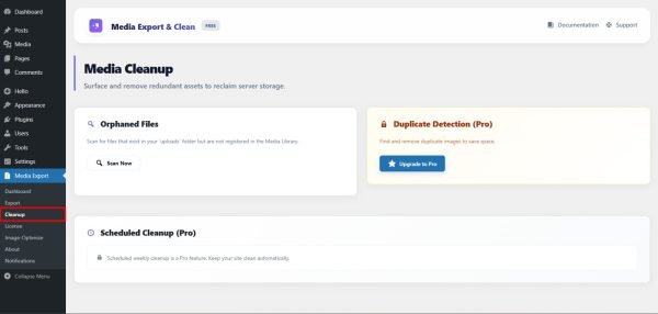 Media Export & Clean Pro -Plugin (Official)