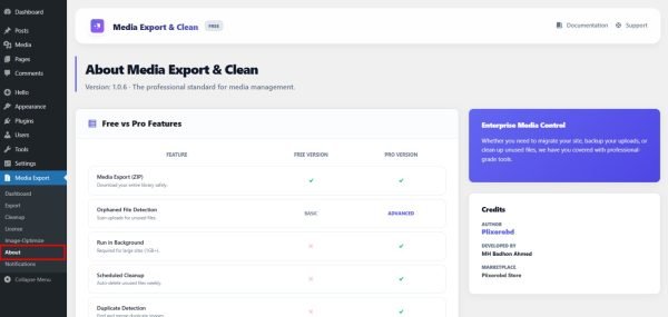 Media Export & Clean Pro -Plugin (Official)