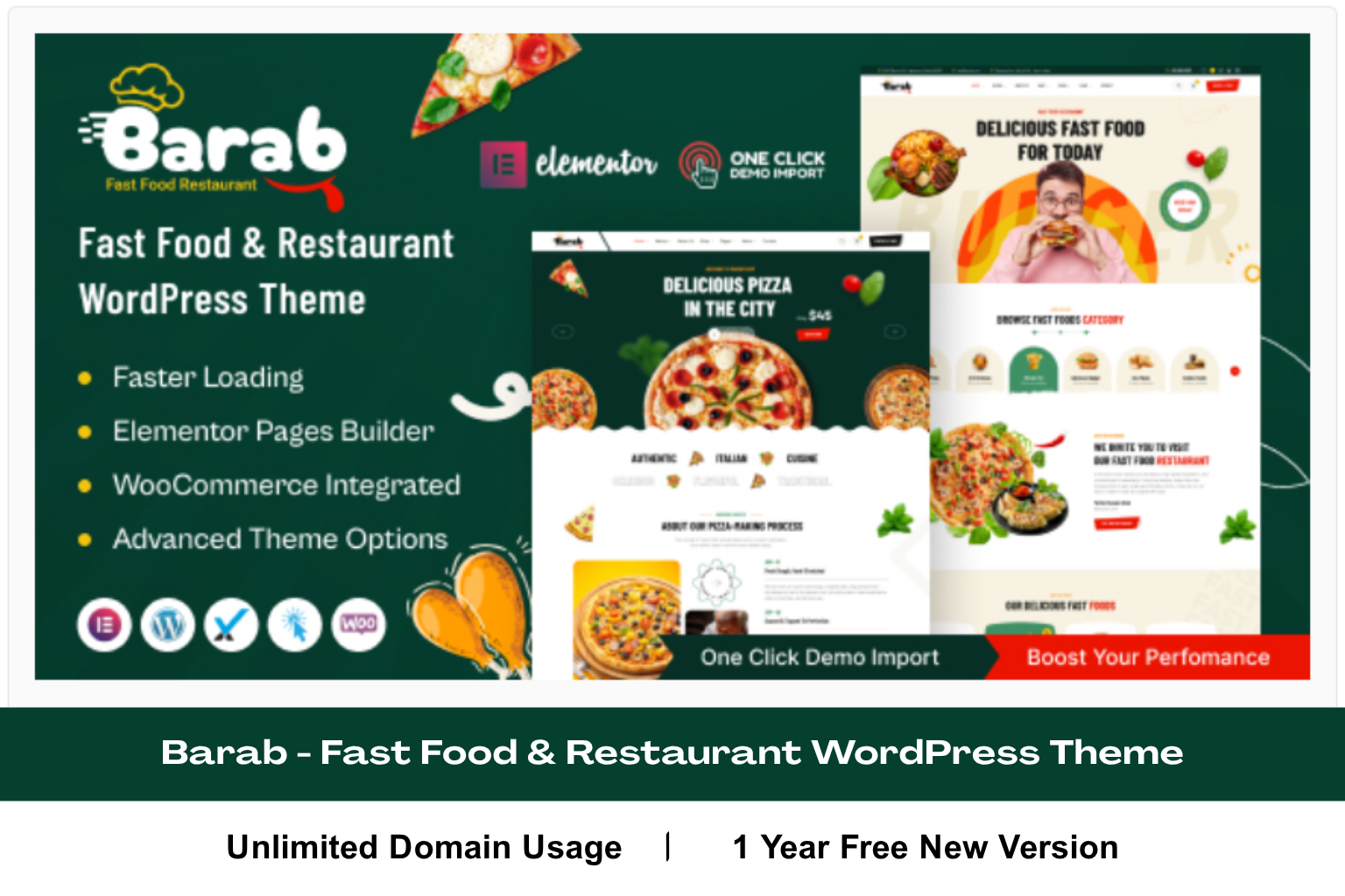 Cover Barab WordPress Resturent Themes