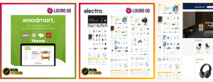 woodmart vs electro theme comparison design layout