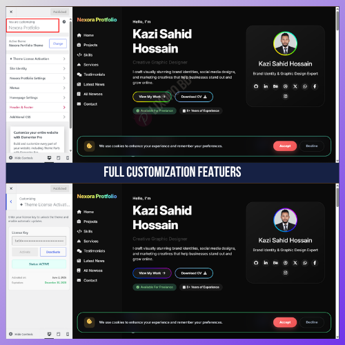 Nexora Portfolio Premium Theme – Modern Portfolio WordPress Theme for Freelancers & Agencies -G5 Nexora Portfolio Premium Theme