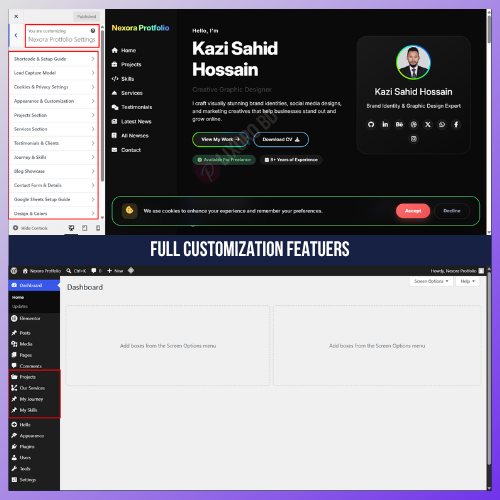 Nexora Portfolio Premium Theme – Modern Portfolio WordPress Theme for Freelancers & Agencies -G6 Nexora Portfolio Premium Theme